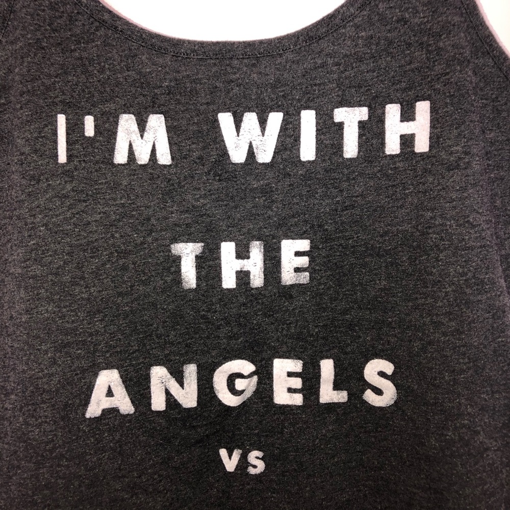 I'm With The Angels Black Graphic Tank Top - Picture 2 of 4